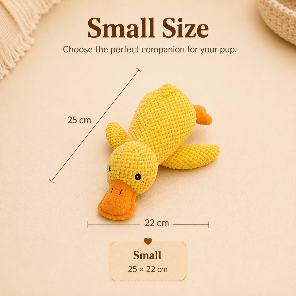 Squeaky Plush Duck Comfort Toy for Dogs