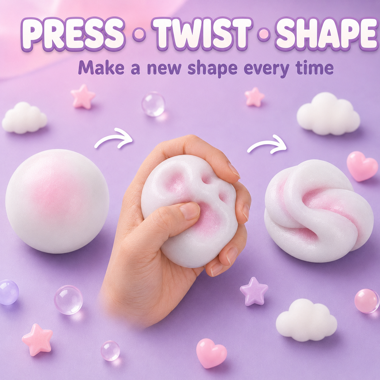 Shapeable Soft Vacuum Squishy Stress Relief Toy