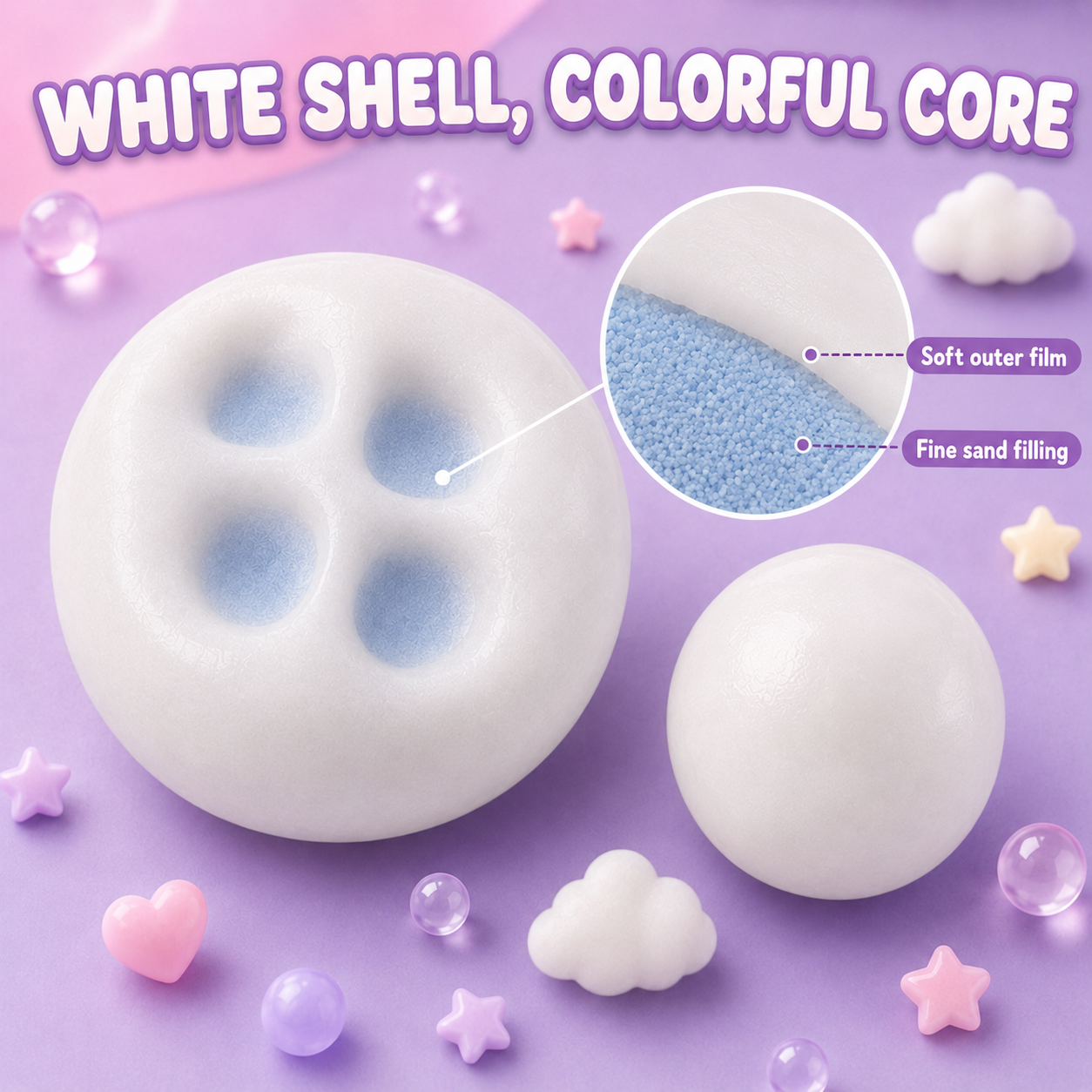 Shapeable Soft Vacuum Squishy Stress Relief Toy
