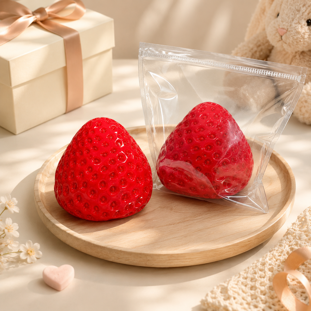 Realistic Strawberry Slow Rebound Squishy Fidget Toy
