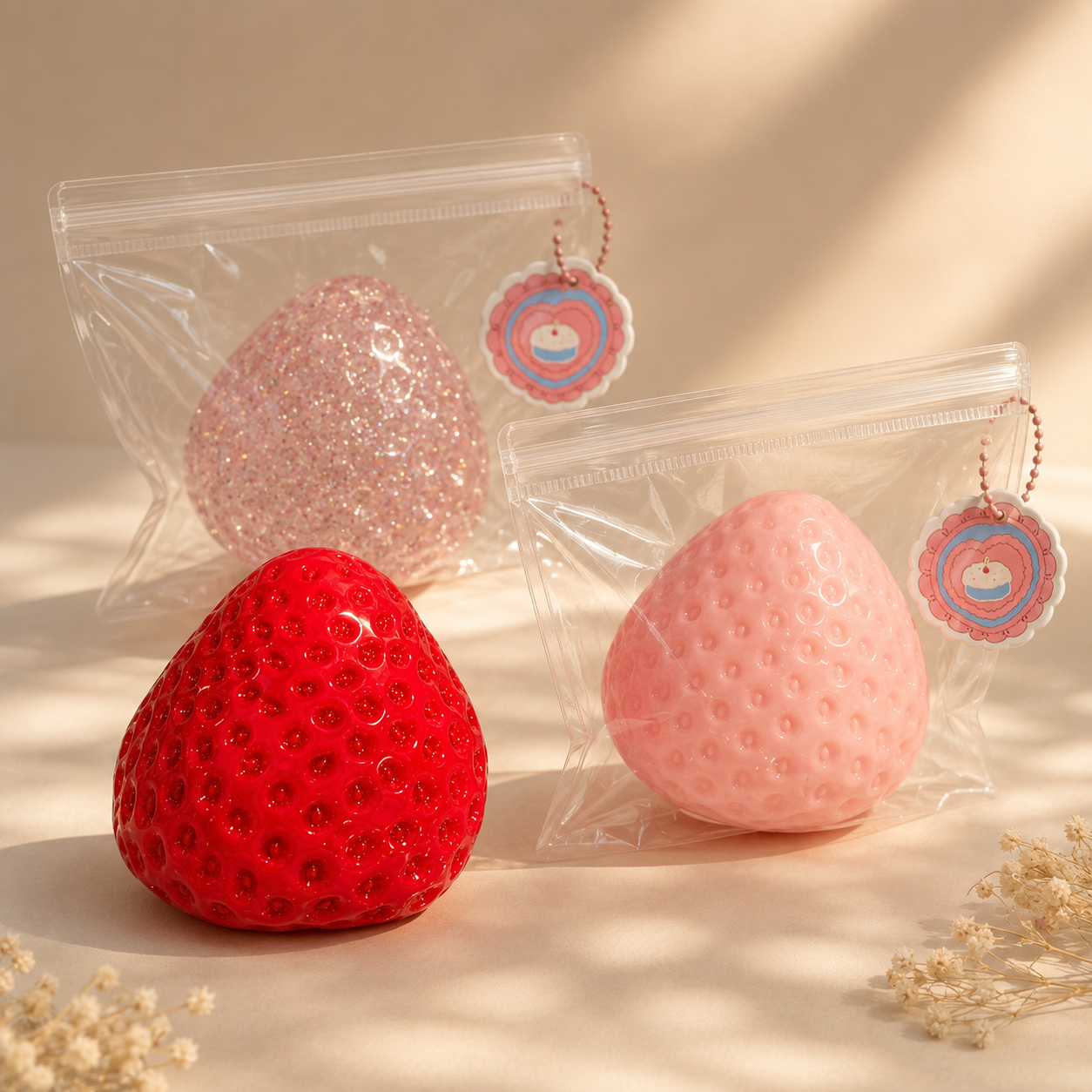 Realistic Strawberry Slow Rebound Squishy Fidget Toy
