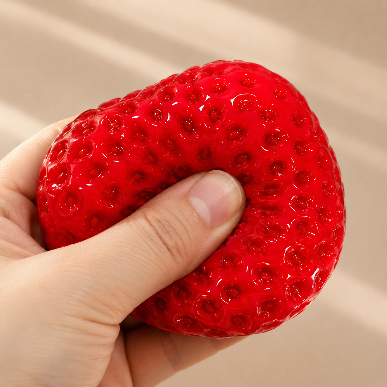 Realistic Strawberry Slow Rebound Squishy Fidget Toy