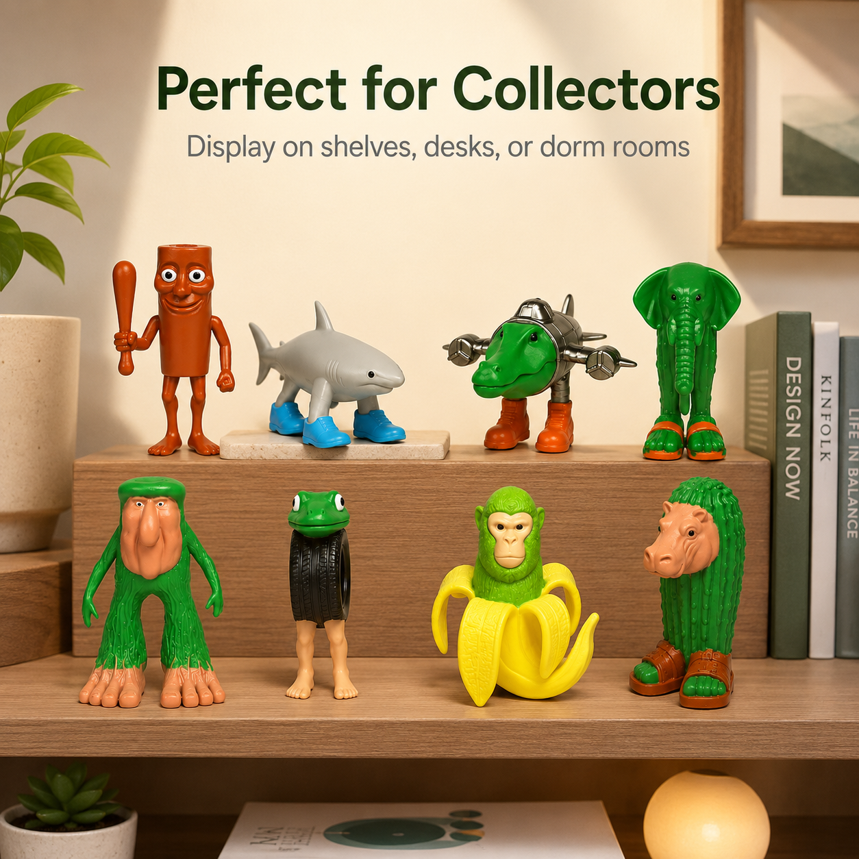 8 Styles Novelty Hybrid Weird Splicing Cartoon Figure Set