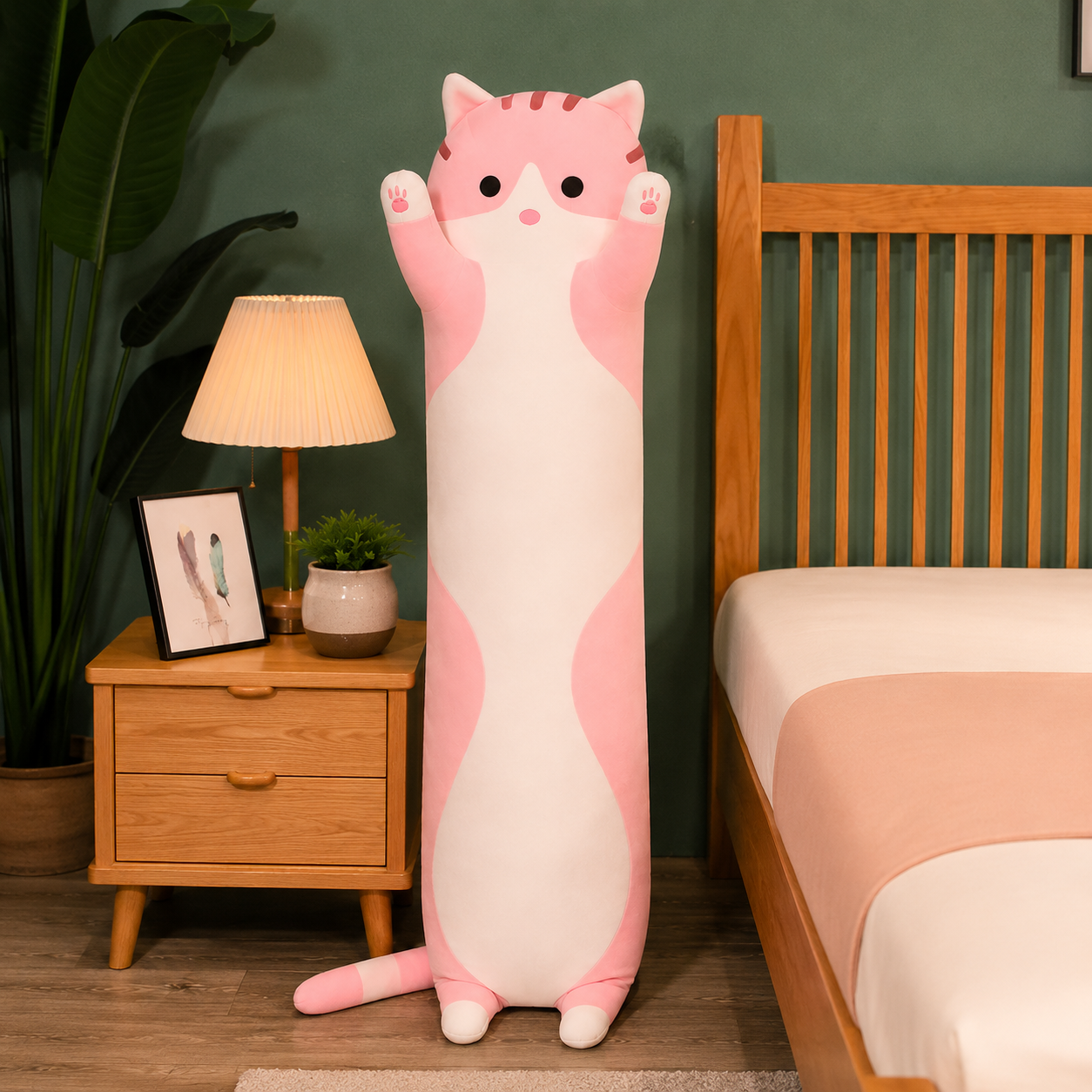 Long Strip Kawaii Cat Hugging Body Pillow Plush Toy