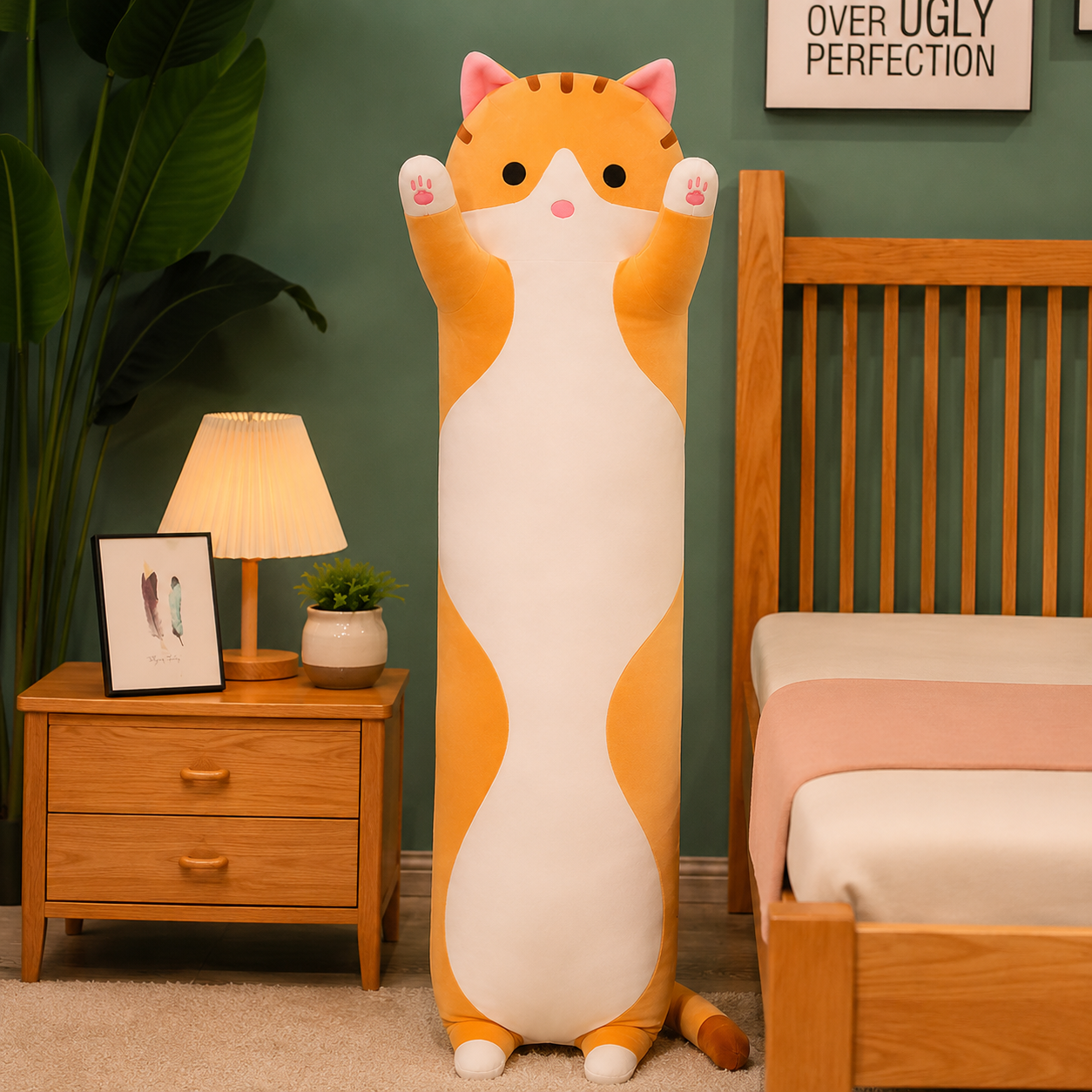 Long Strip Kawaii Cat Hugging Body Pillow Plush Toy