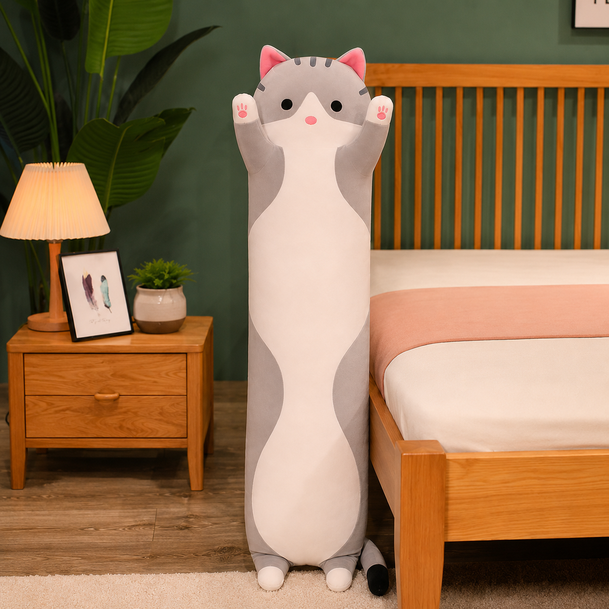 Long Strip Kawaii Cat Hugging Body Pillow Plush Toy