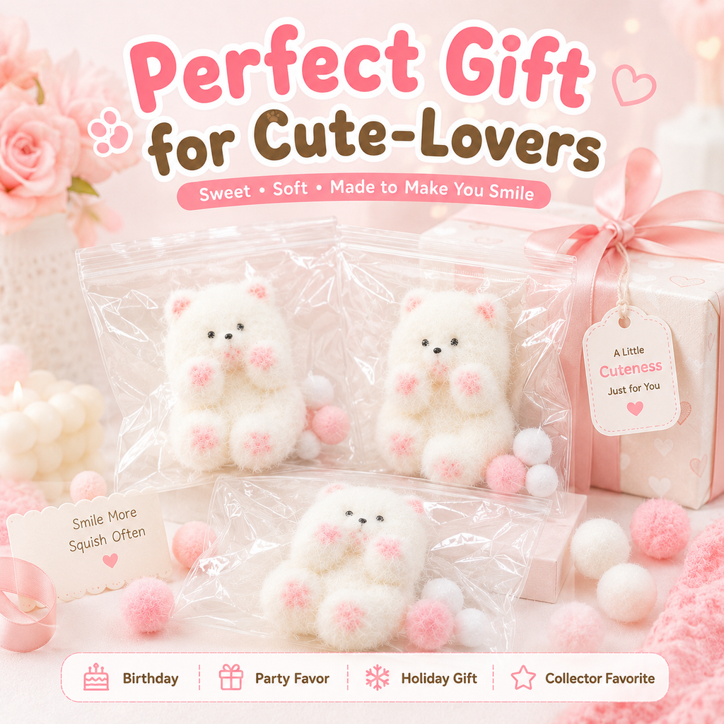 Kawaii Fluffy Animal Slow Rebound Squishy Fidget Toy
