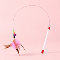 Flexible Steel Wire Bell Feather Cat Wand
