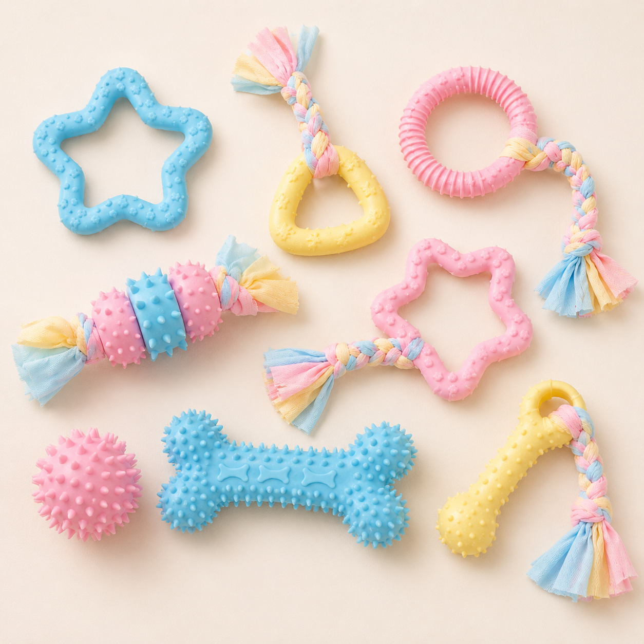 Candy Color Puppy Chew Toy Pack