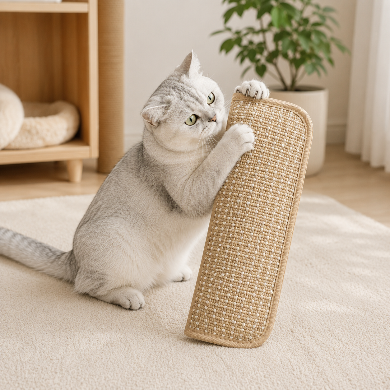Sisal Cat Scratcher Pad with Catnip