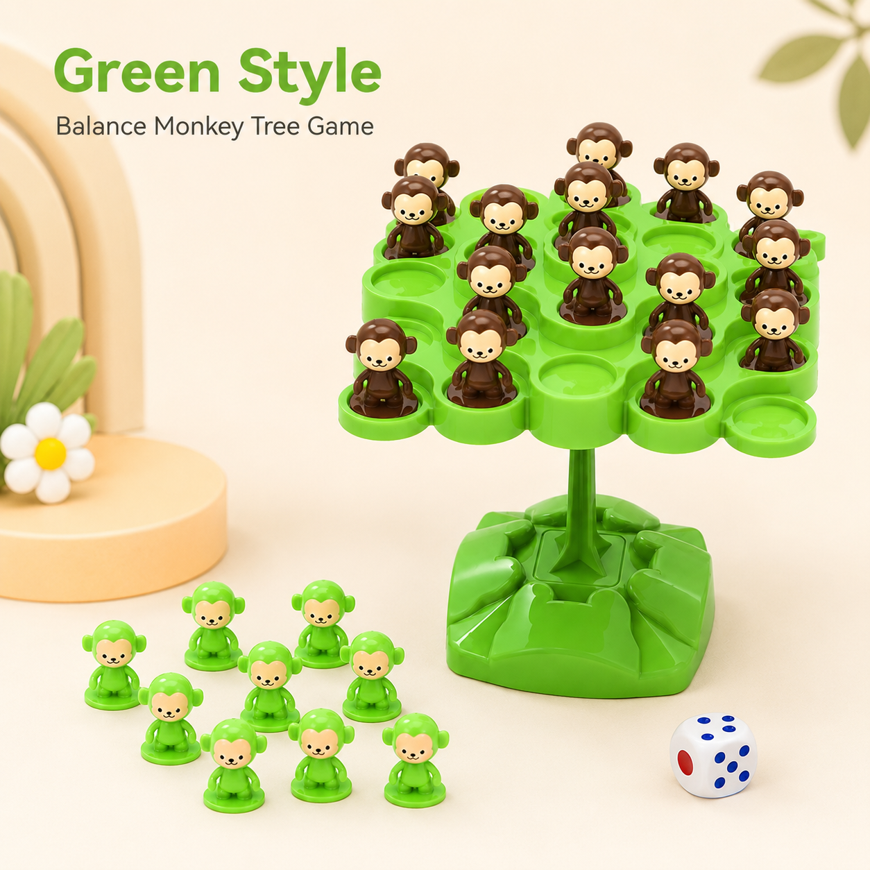Two Player Balancing Monkey Tree Stacking Game