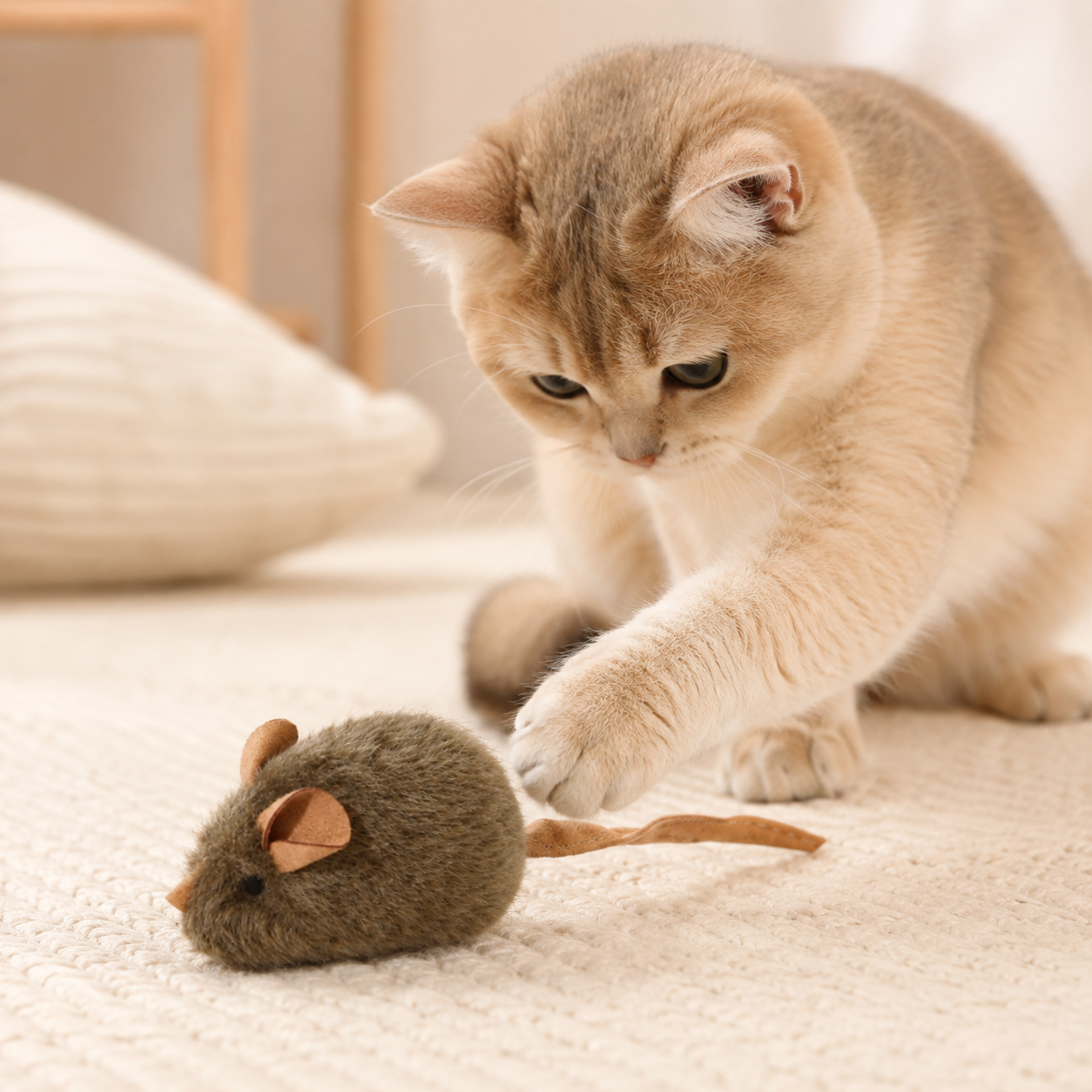 Realistic Squeaky Mouse Cat Toy