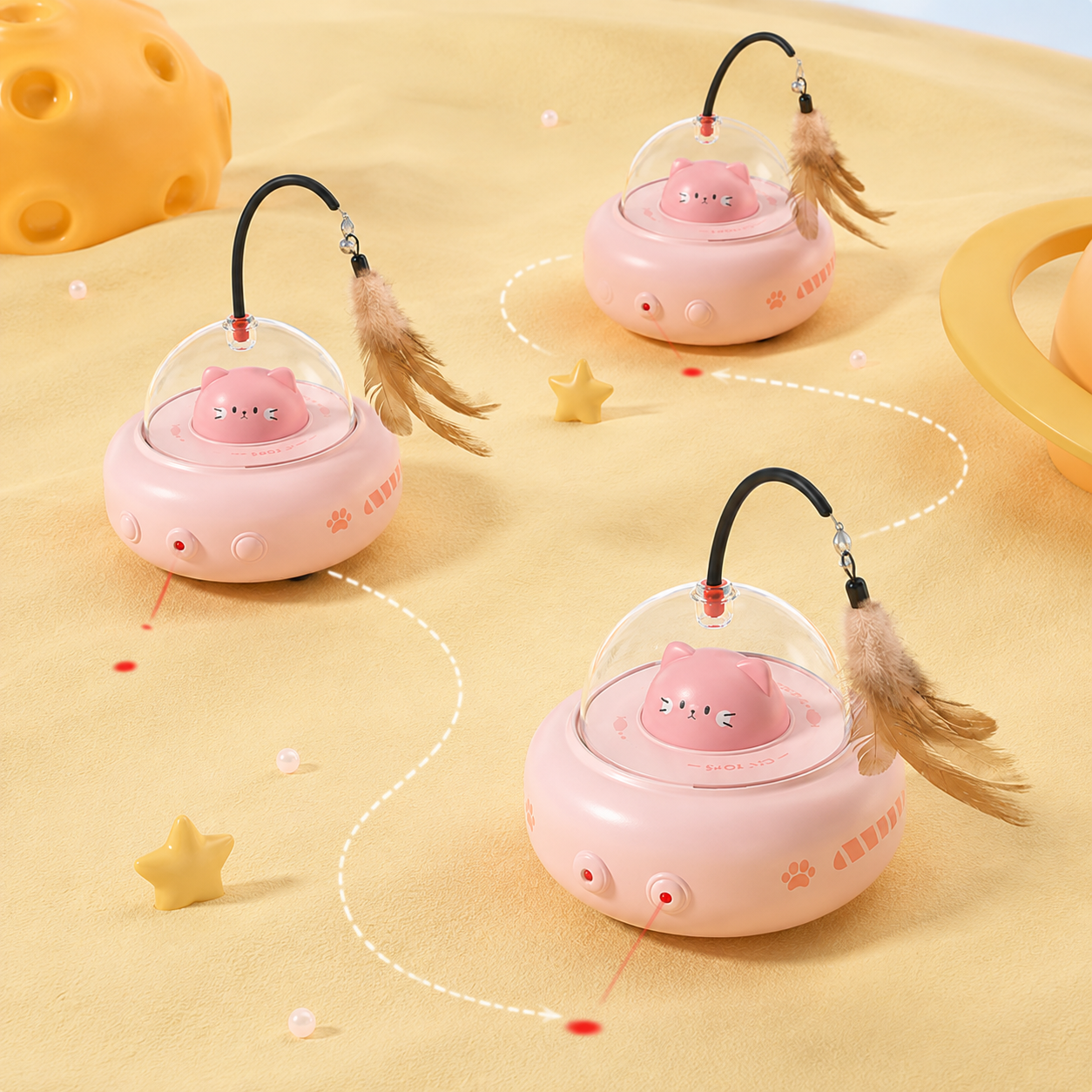 3 in 1 UFO Laser Cat Toy