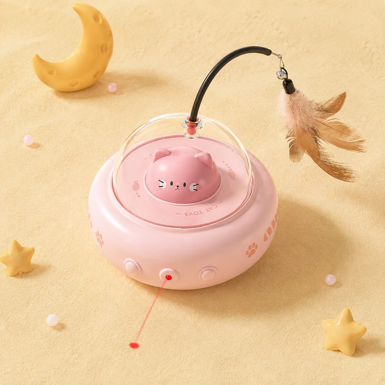 3 in 1 UFO Laser Cat Toy