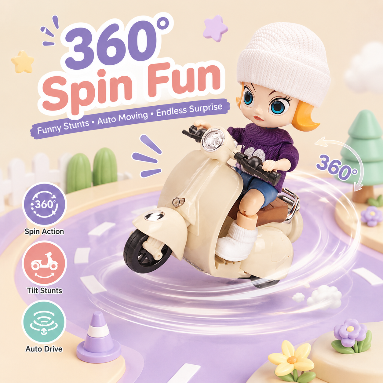 Electric Stunt Bike Kids Toy