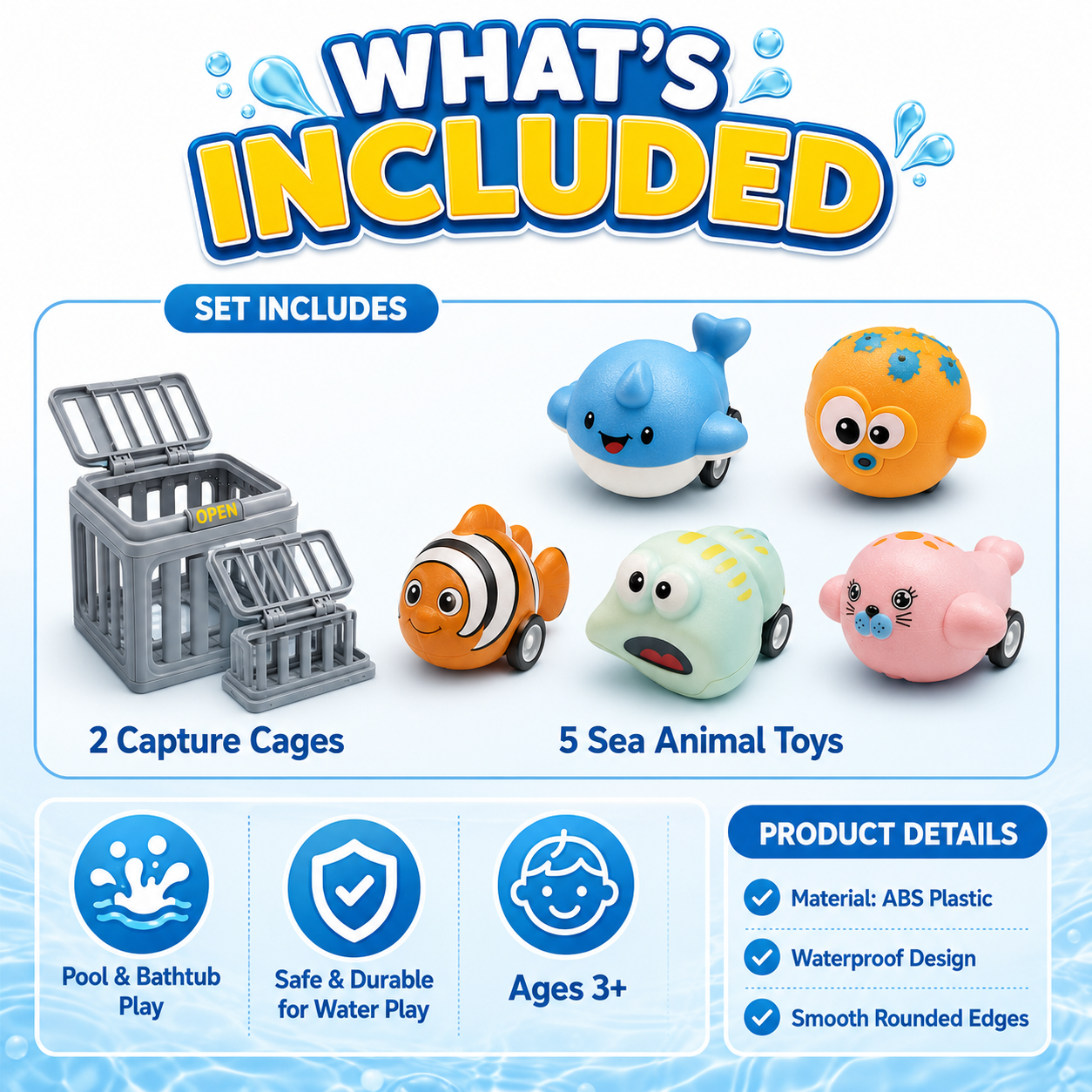 Pool Catch Cage Dive Game Set
