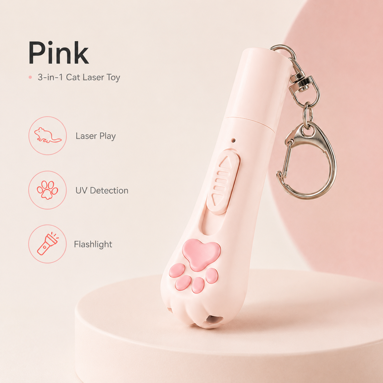3-in-1 Cat Paw Laser Interactive Toy