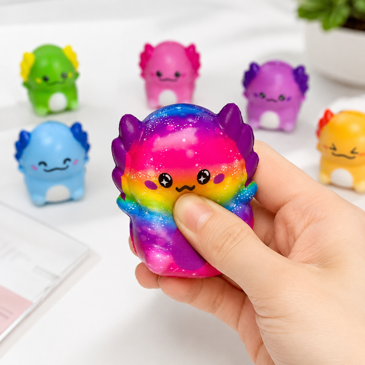 Cute Axolotl Fidget Squishy Relief Toy