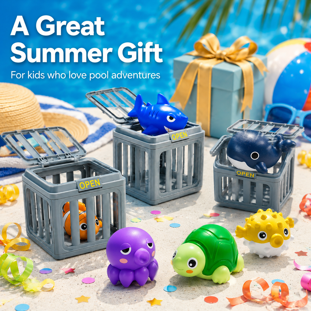 Pool Catch Cage Dive Game Set