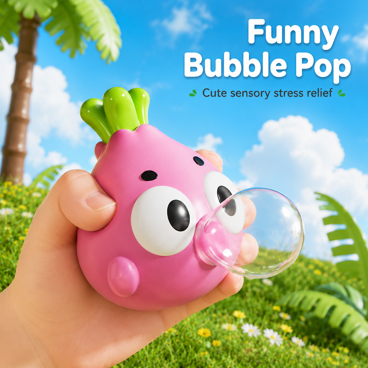 Kawaii Pop Eye Fruits Squishy Stress Relief Toy