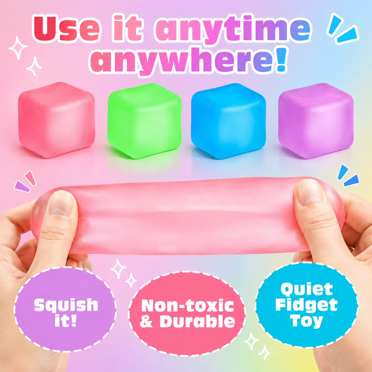 Soft Stress Relief Squish Cube