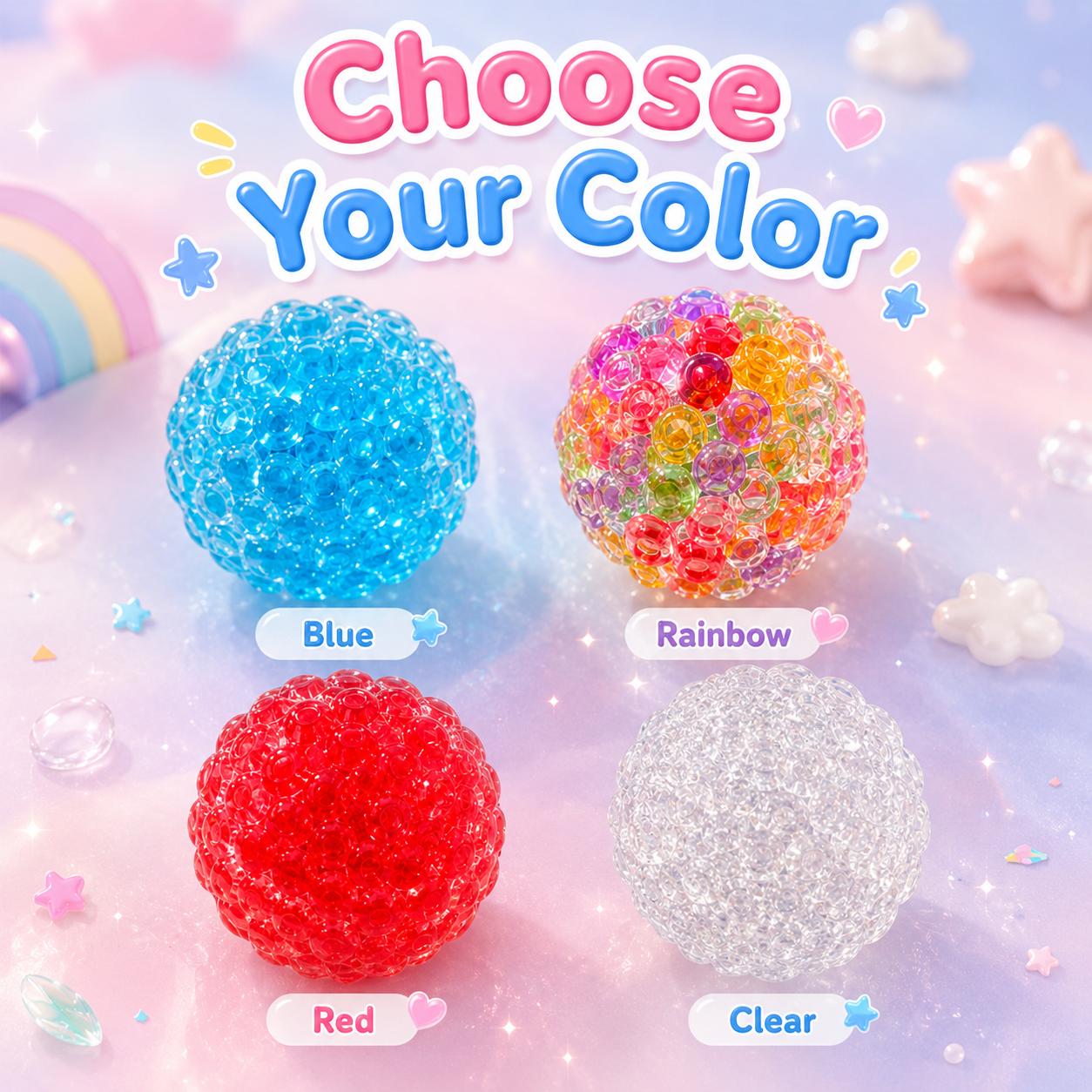 Transparent Bubble Crunch Noise Squishy Toy