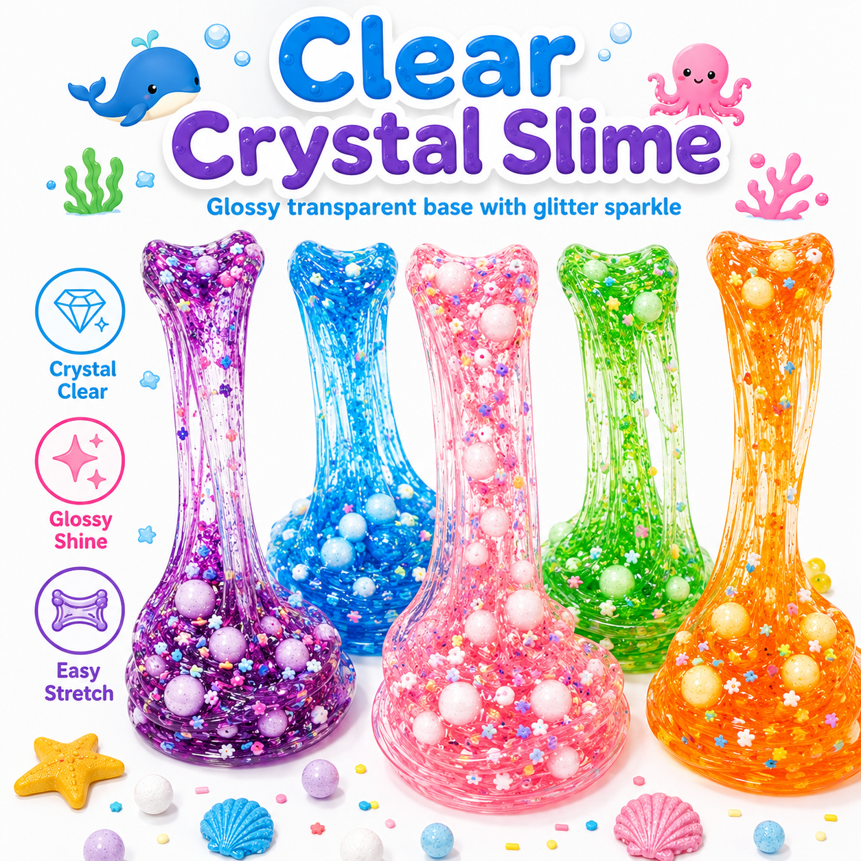 Fish Foam Bead Crystal Slime