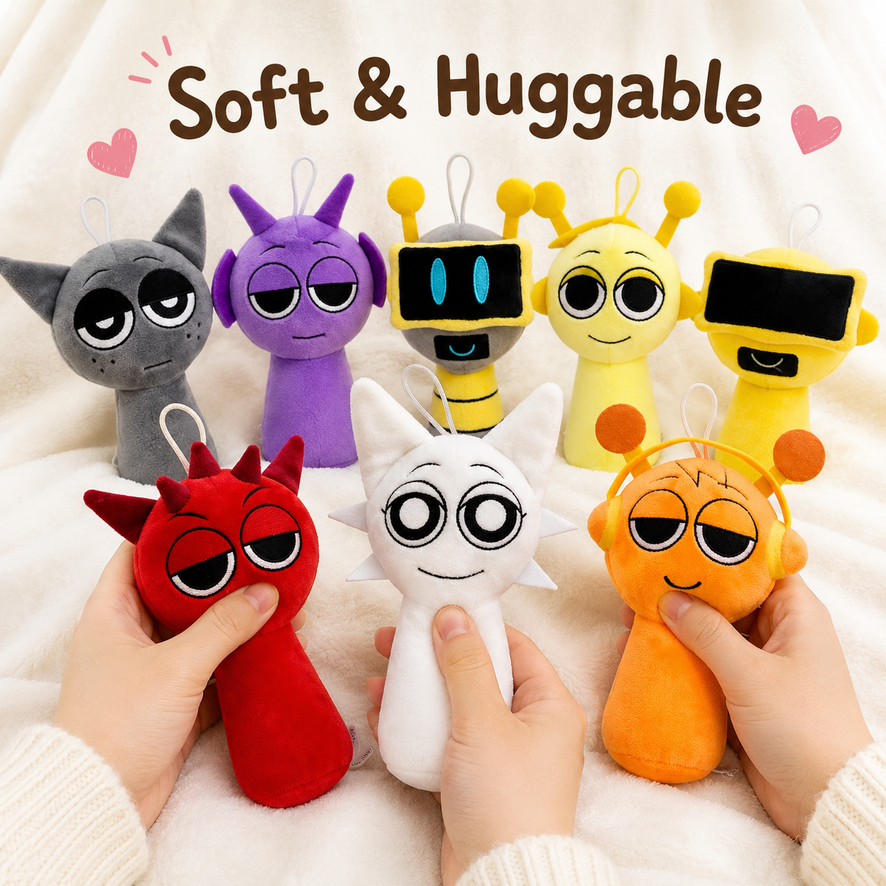 8 Styles Sprunki Game Character Plush Toy Set