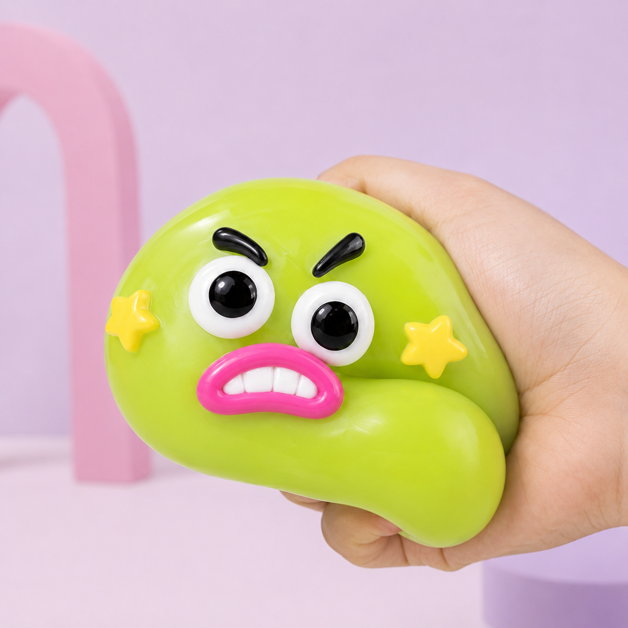 Multi-Color Funny Face Soft Squeeze Decompression Ball