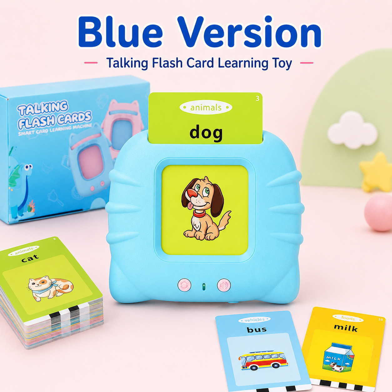 Rechargeable Kids Bilingual Flash Card Reader