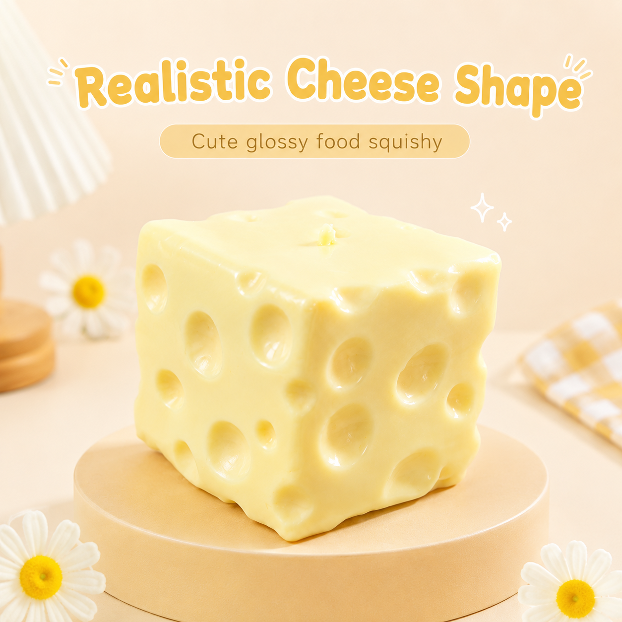 Creamy Cheese Slow Rebound Squishy Fidget Toy