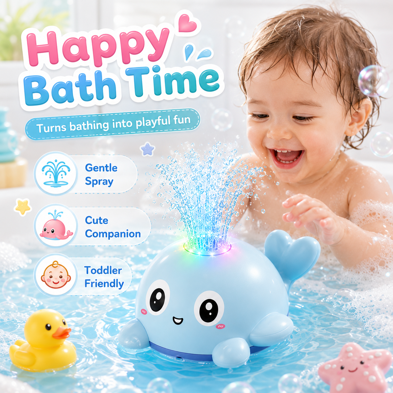 Light Up Baby Bathtub Toy