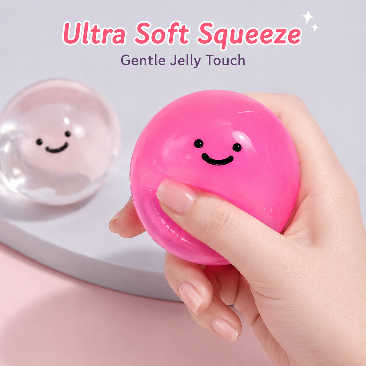 Transparent Jelly Octopus Rabbit Star Squishy Fidget Toy