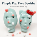 Pimple Popping Human Face Cat Squishy Fidget Toy