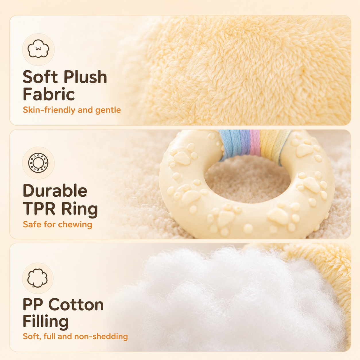 Cartoon Plush Squeaky Durable Chew Toy for Dogs