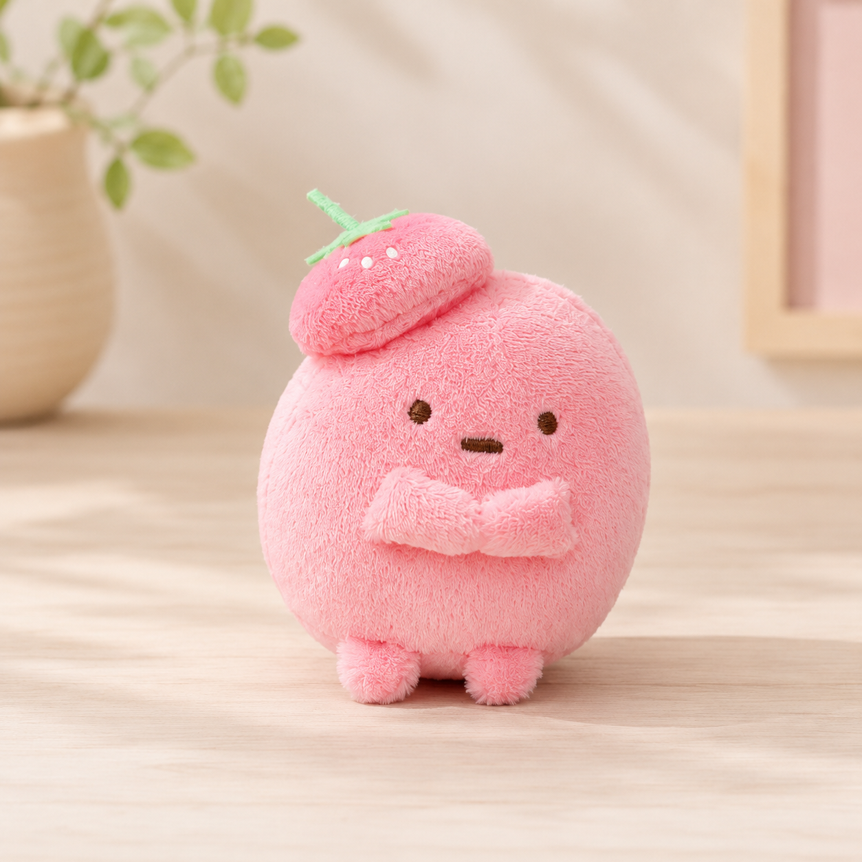 Kawaii Round Plush Bag Key Pendant