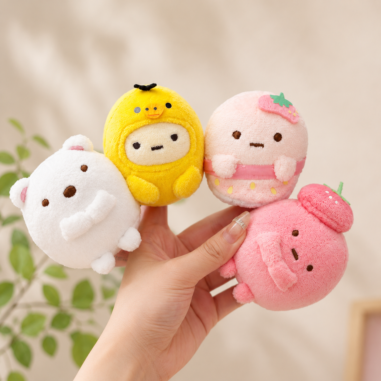 Kawaii Round Plush Bag Key Pendant