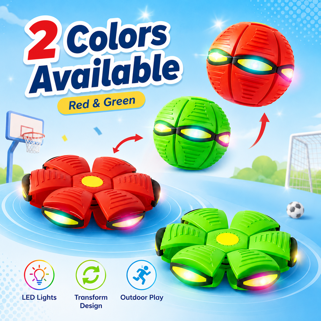 LED Light Magic Deform Flying Saucer Ball Toy
