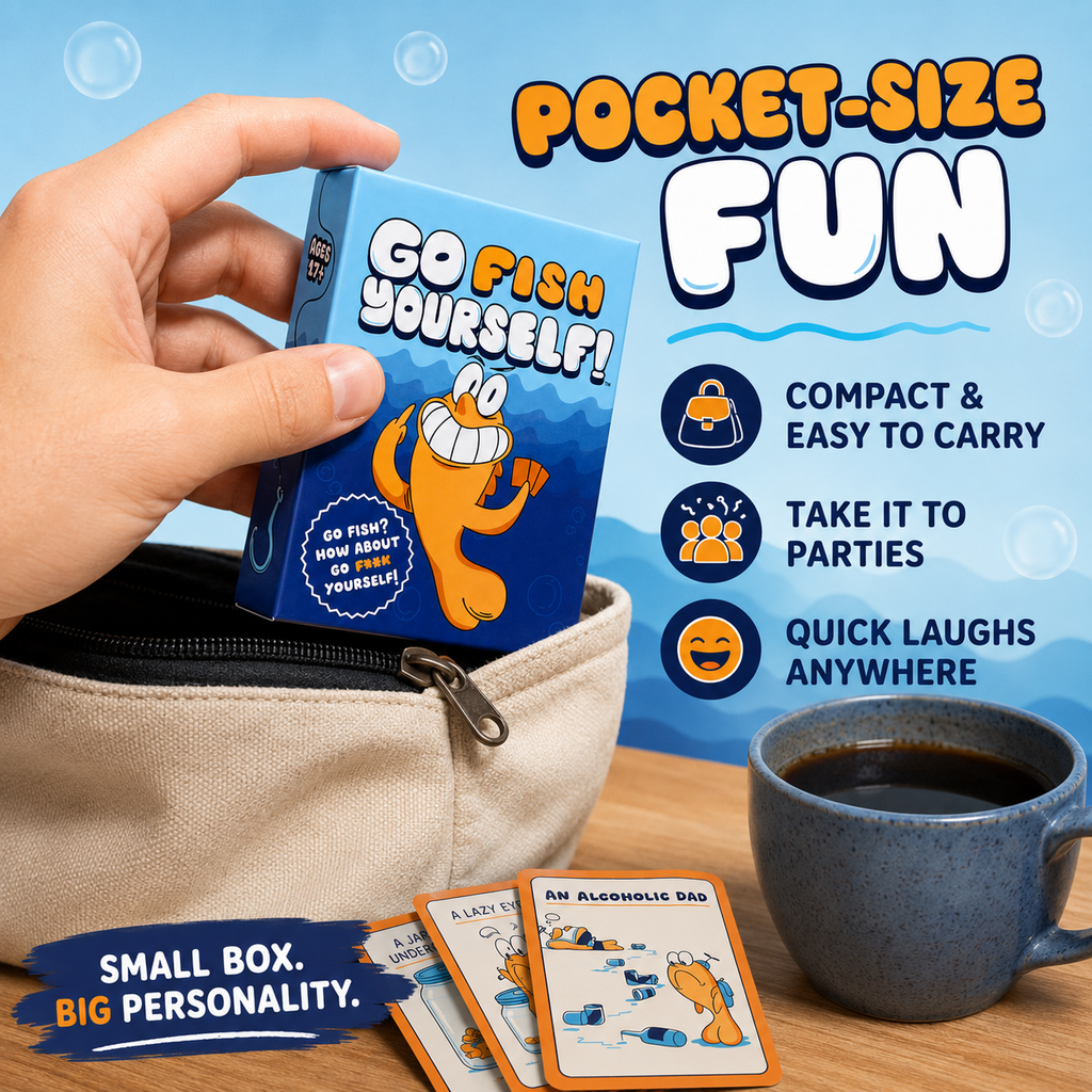 48 pcs/bag Go Fish Card Game Yourself Fun Gag Gift  Funny cards for family gatherings, pastime, parties