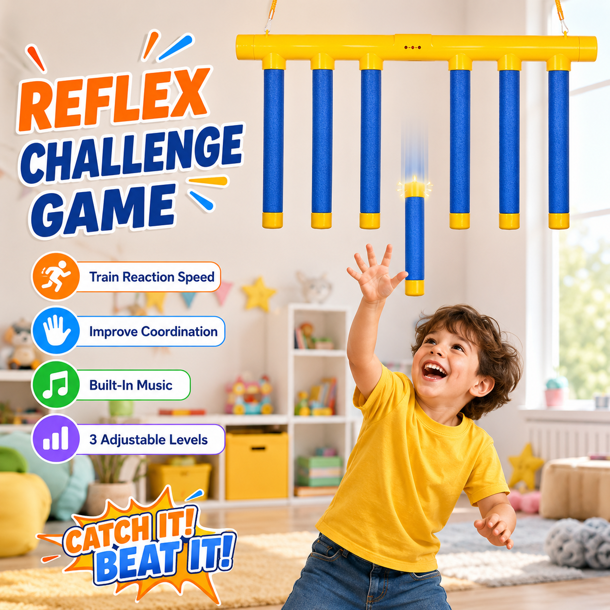 Reflex Challenge Catch Stick Toy