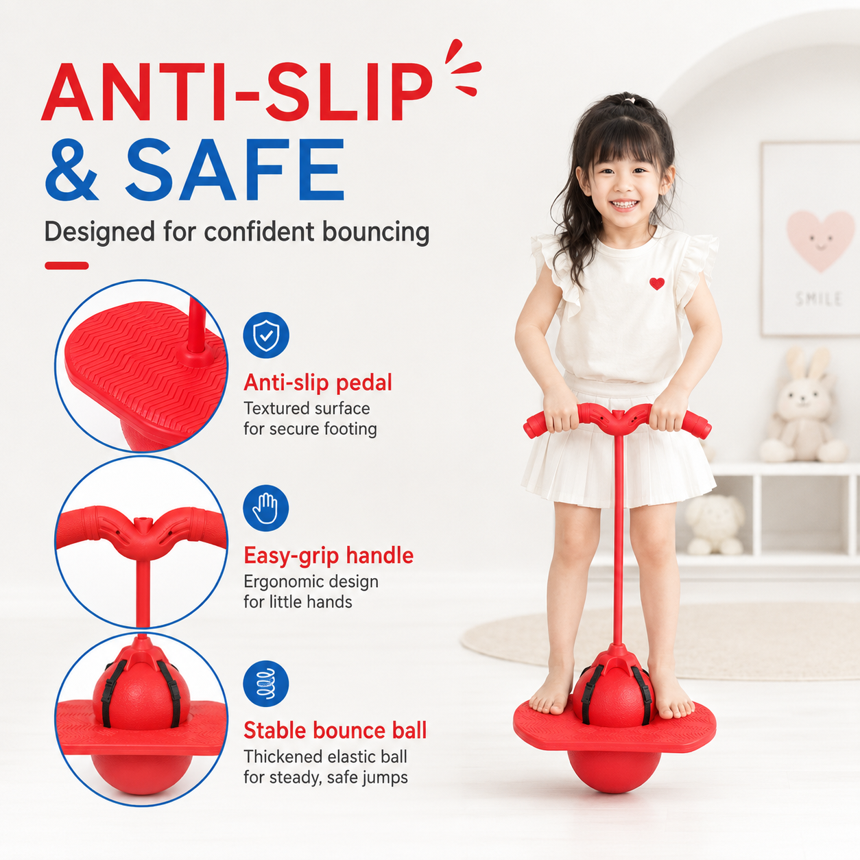 Pogo Jump Ball Kids Balance Exercise Toy