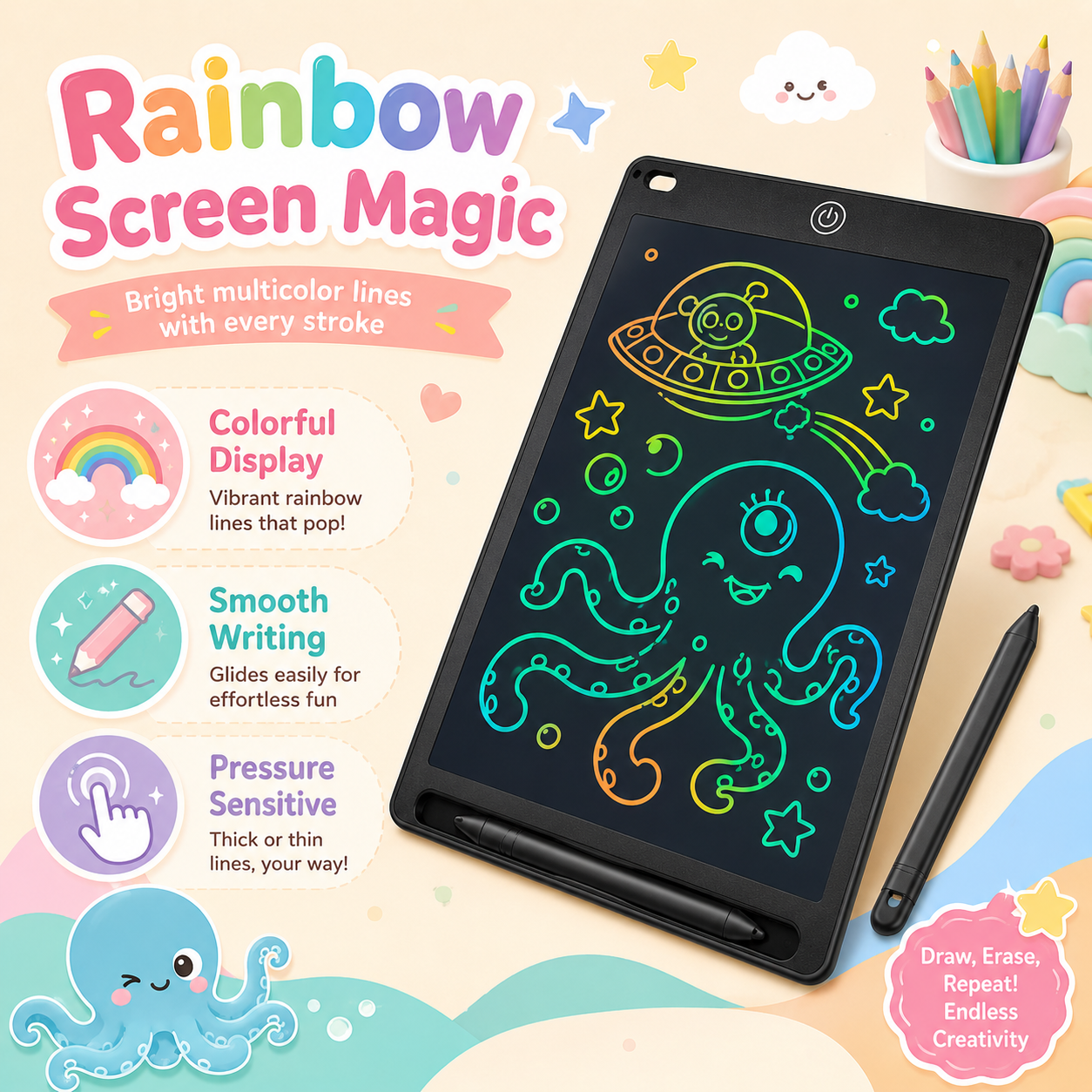 Kids Colorful Drawing Board