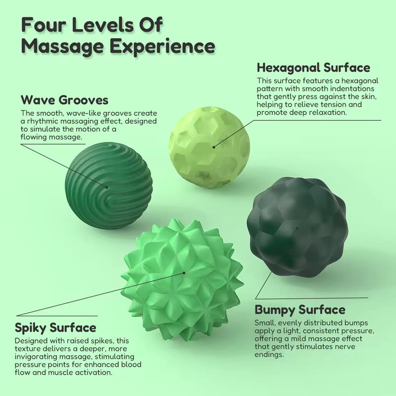 8 In 1 Multi Texture Sensory Massage Fidget Ball Set