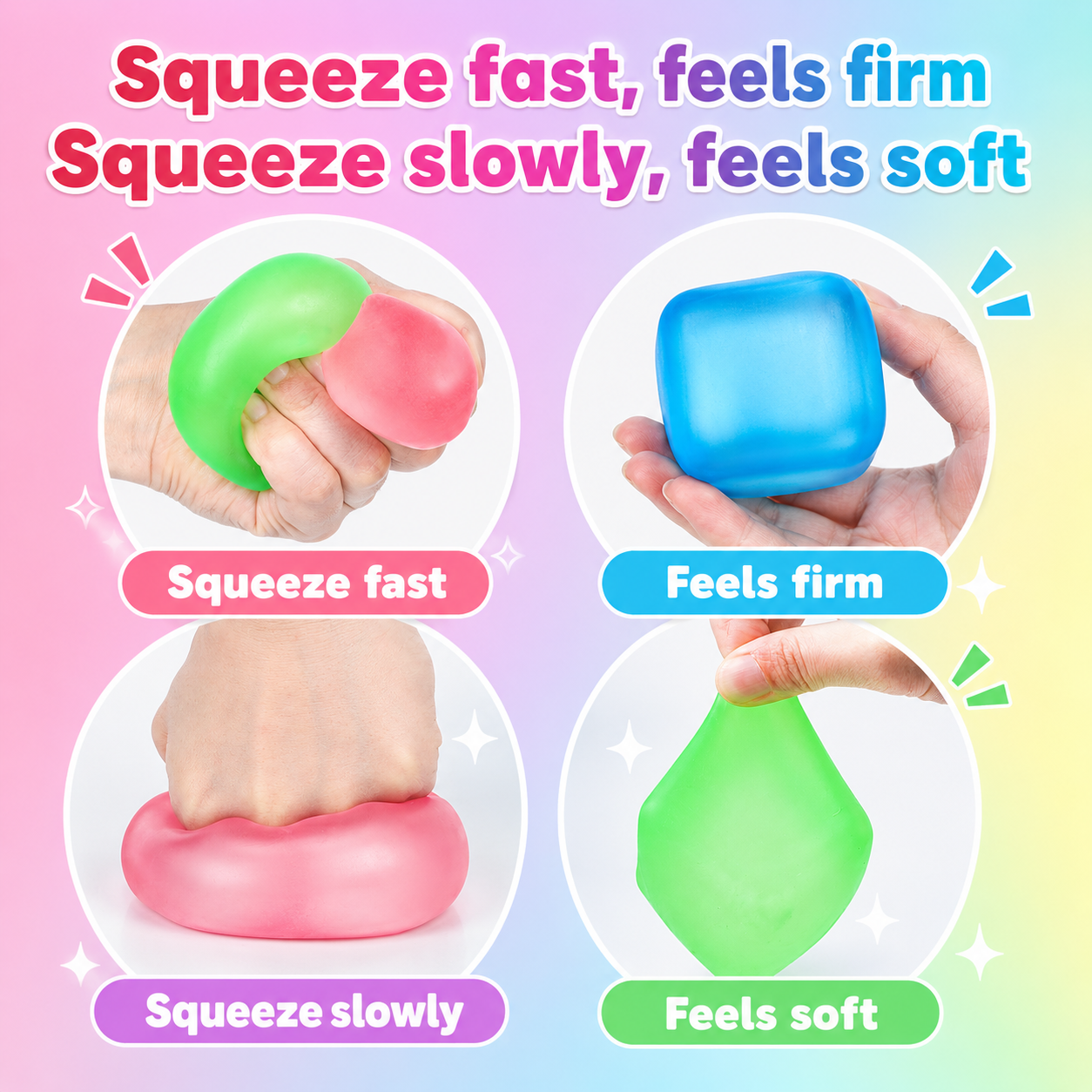 Soft Stress Relief Squish Cube