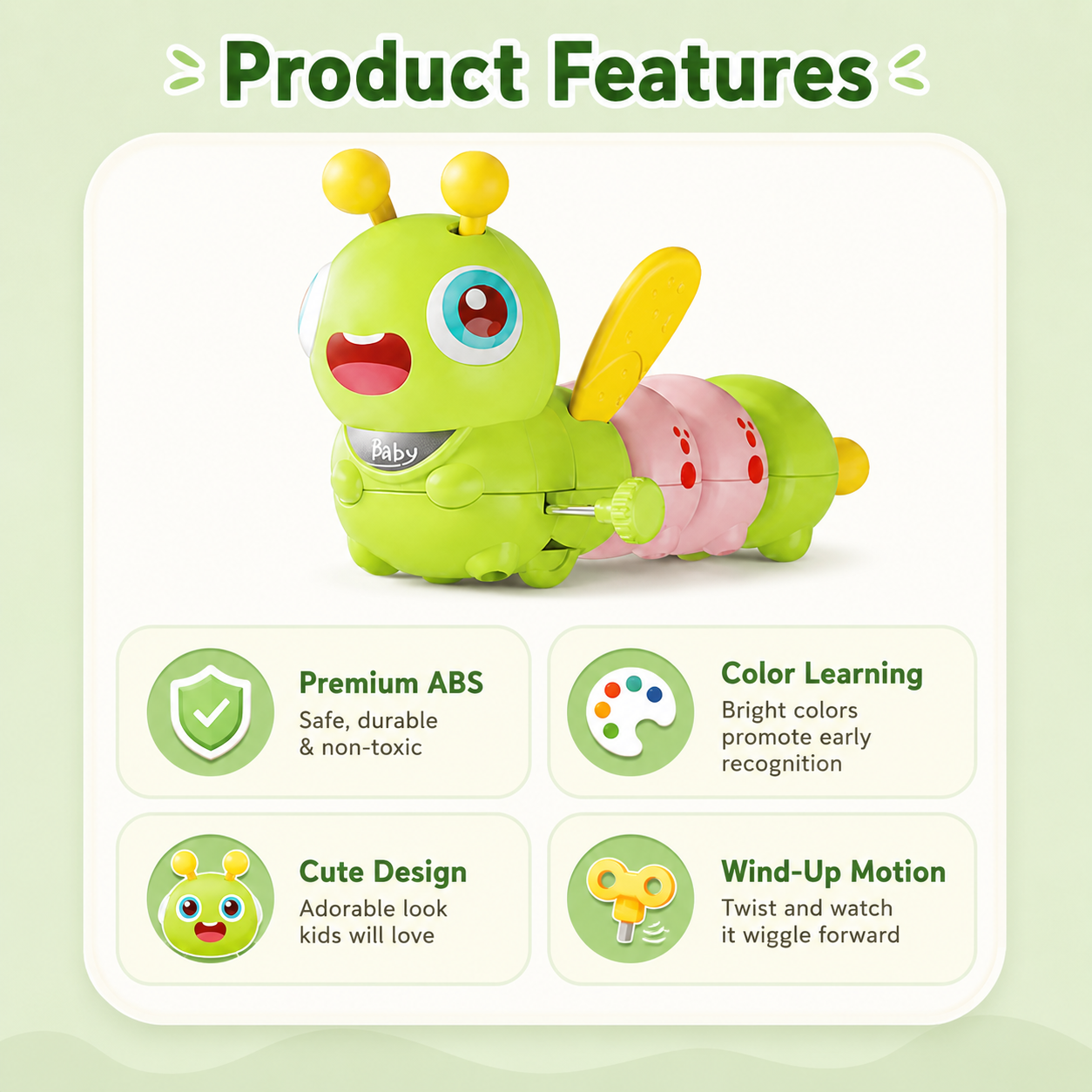 Cute Wind-up Insect Toddler Educational Toy