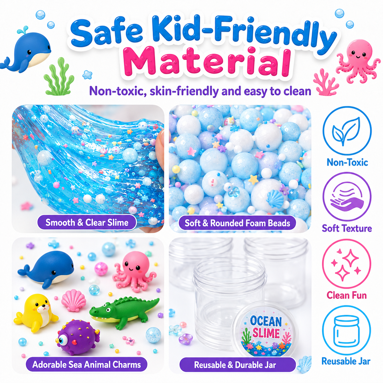 Fish Foam Bead Crystal Slime
