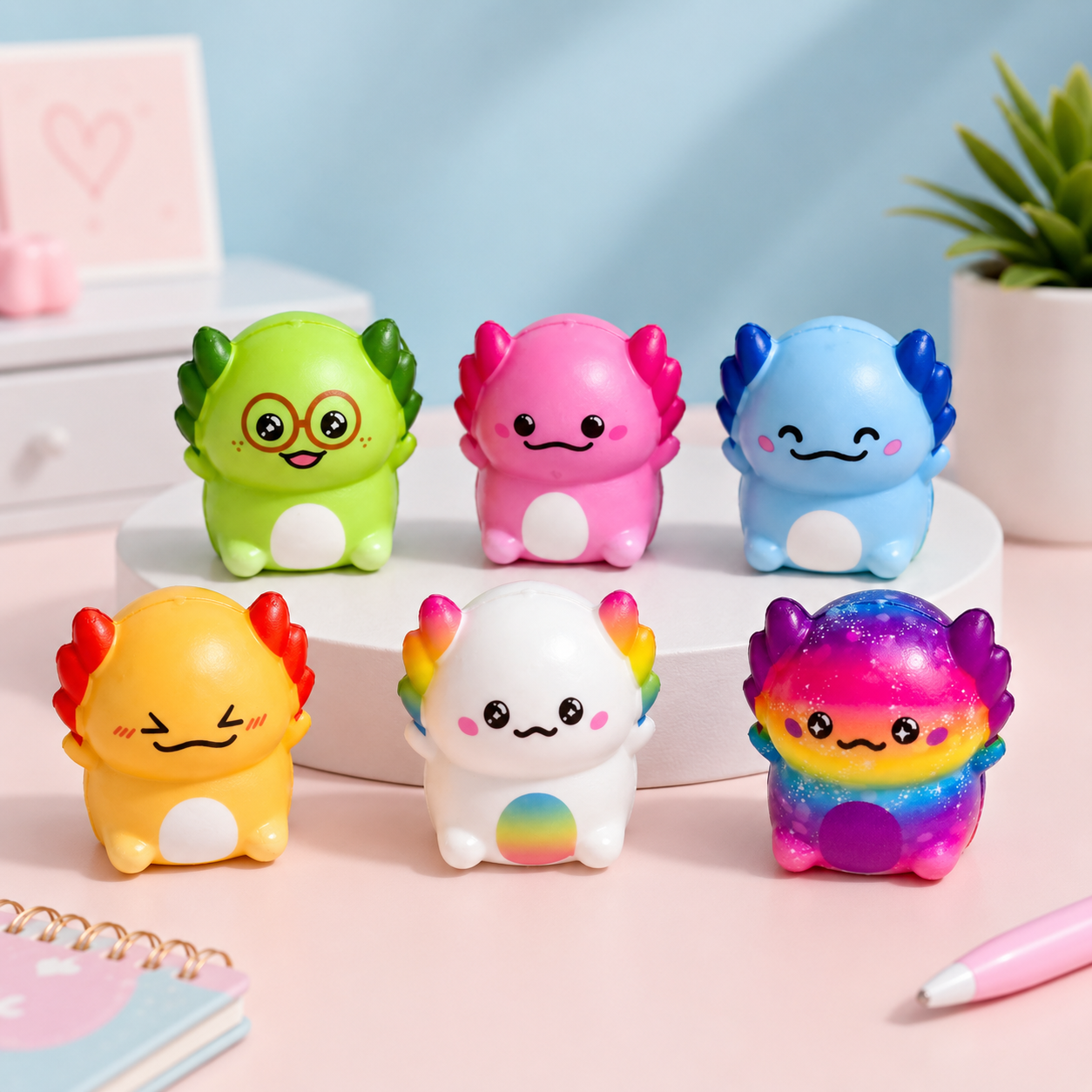 Cute Axolotl Fidget Squishy Relief Toy