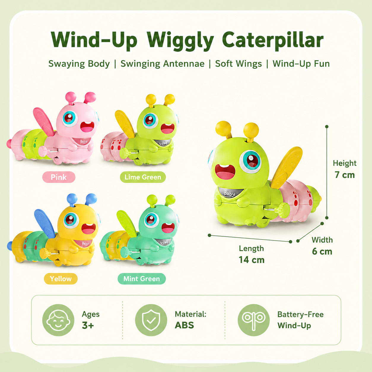 Cute Wind-up Insect Toddler Educational Toy