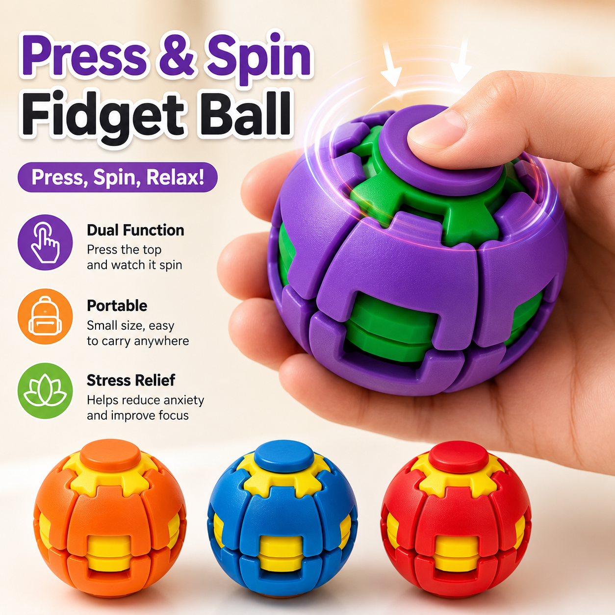 Hand Spinner Stress Relief Ball